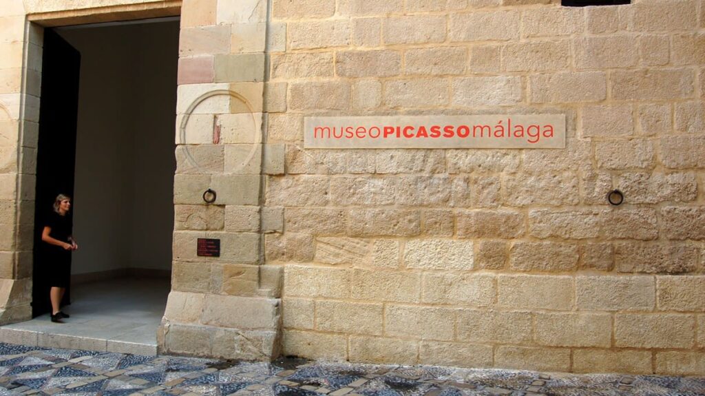 Sign on the wall reading Museo Picasso Malaga