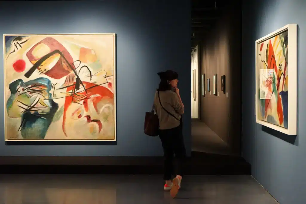 Looking at art in Centre Pompidou Malaga