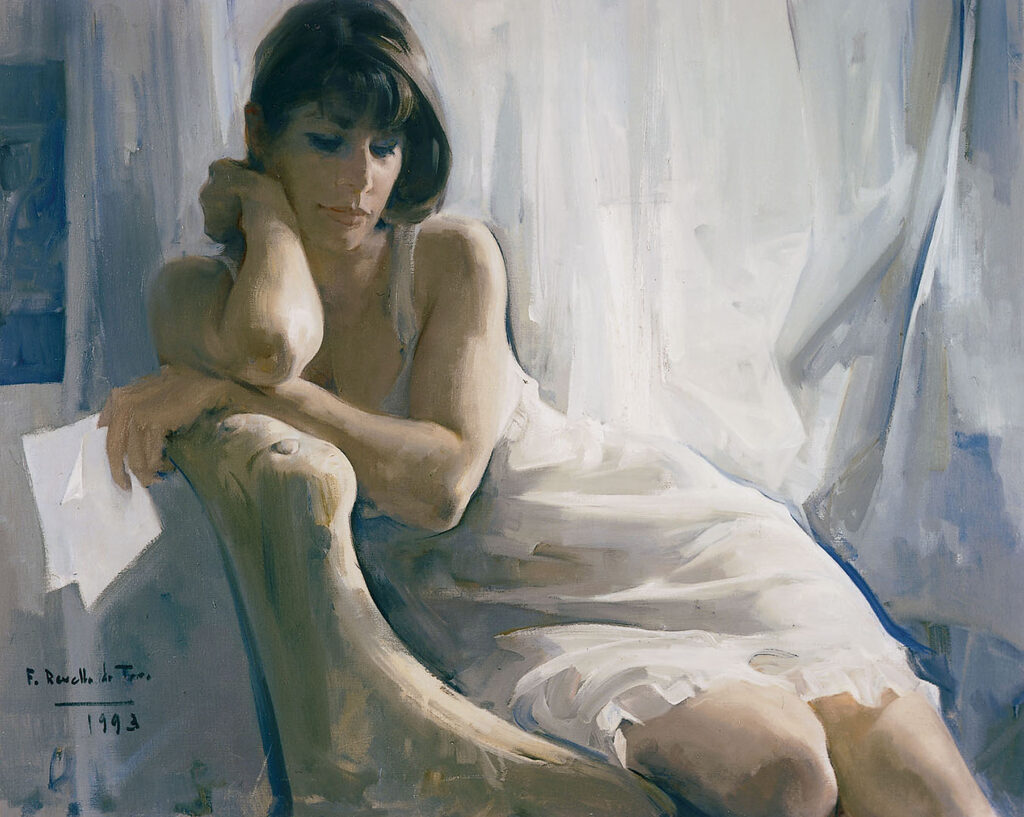 Portrait of a seated women by Revello de Toro