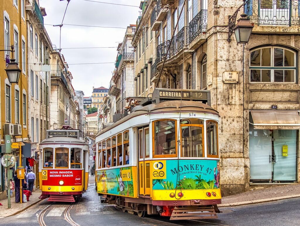 Iconic trams, Lisbon.