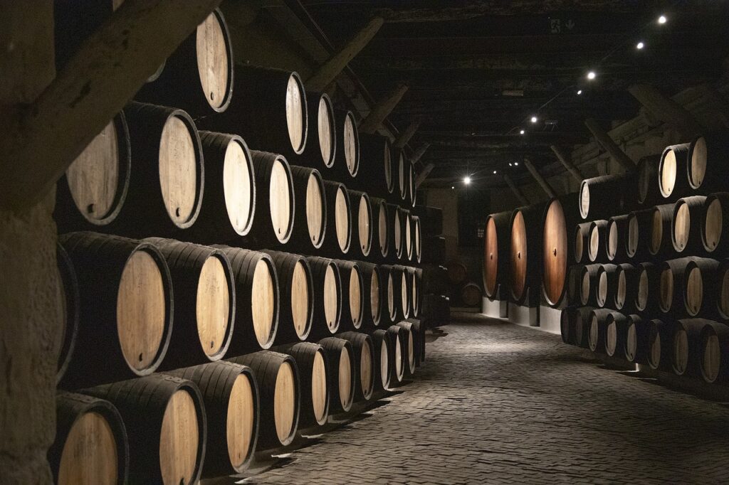 A wine cellar in Porto.