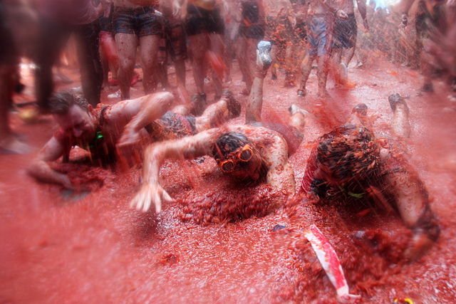 Fun Fact: Spain is home to the biggest food fight La Tomatina.