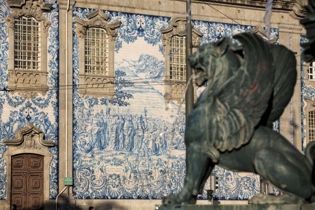 Beautiful azulejos tiles in the Carmo Church