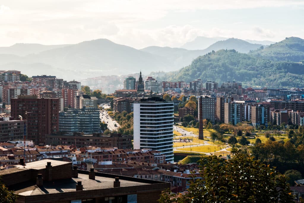 Gorgeous view of Bilbao from Mount Artxanda