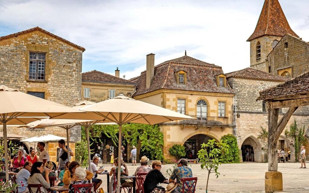 The square at Monpazier, one of the best bastide towns in France